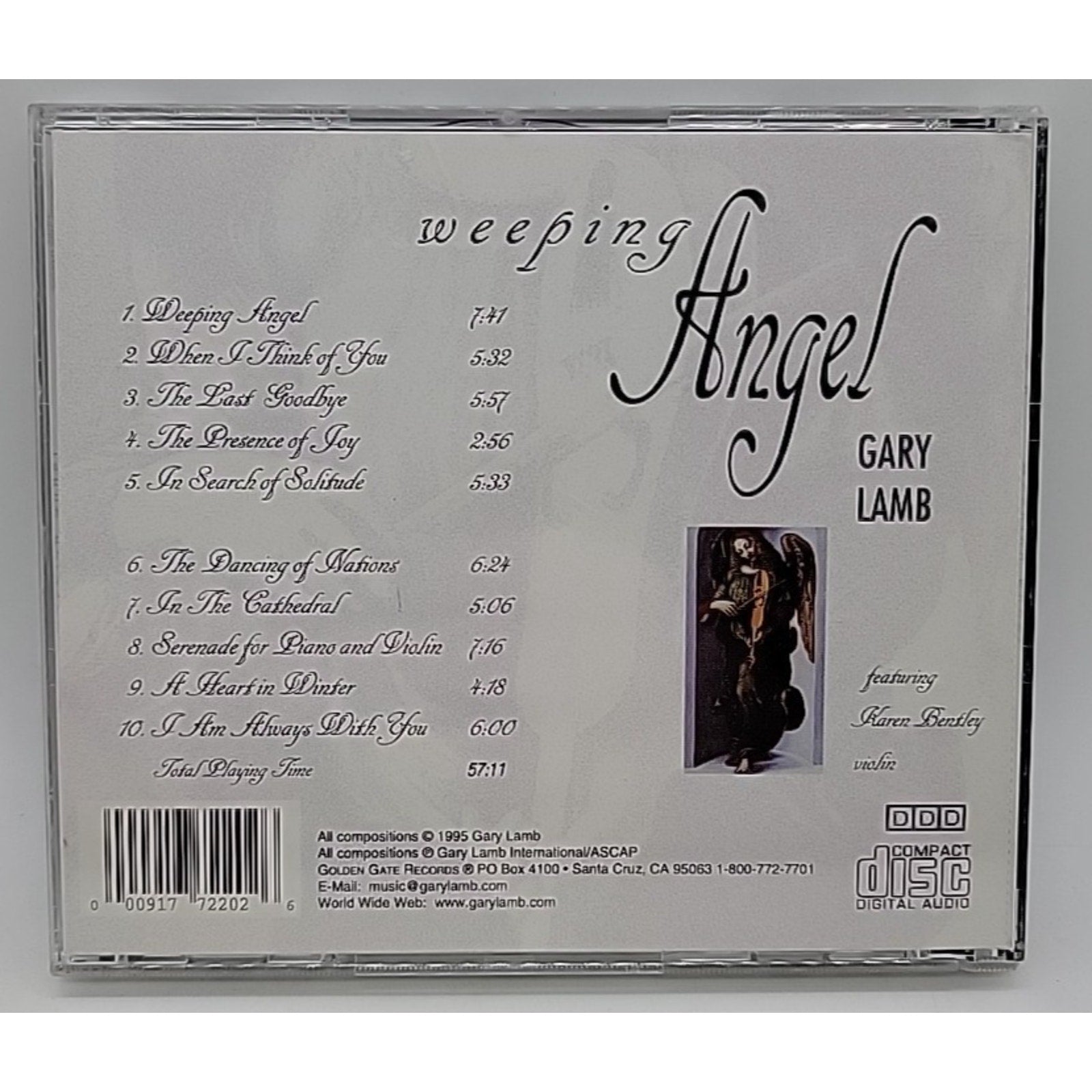 Weeping Angel by Gary Lamb (New Age) (CD, Jul-1995, Golden Gate)