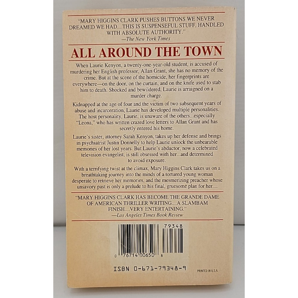 All Around the Town by Mary Higgins Clark (1993, Mass Market)