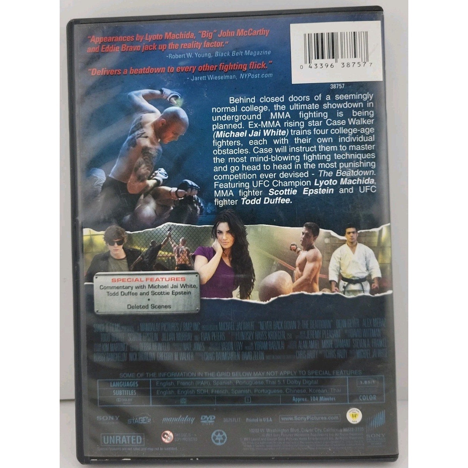 Never Back Down 2: the Beatdown (DVD, 2011)
