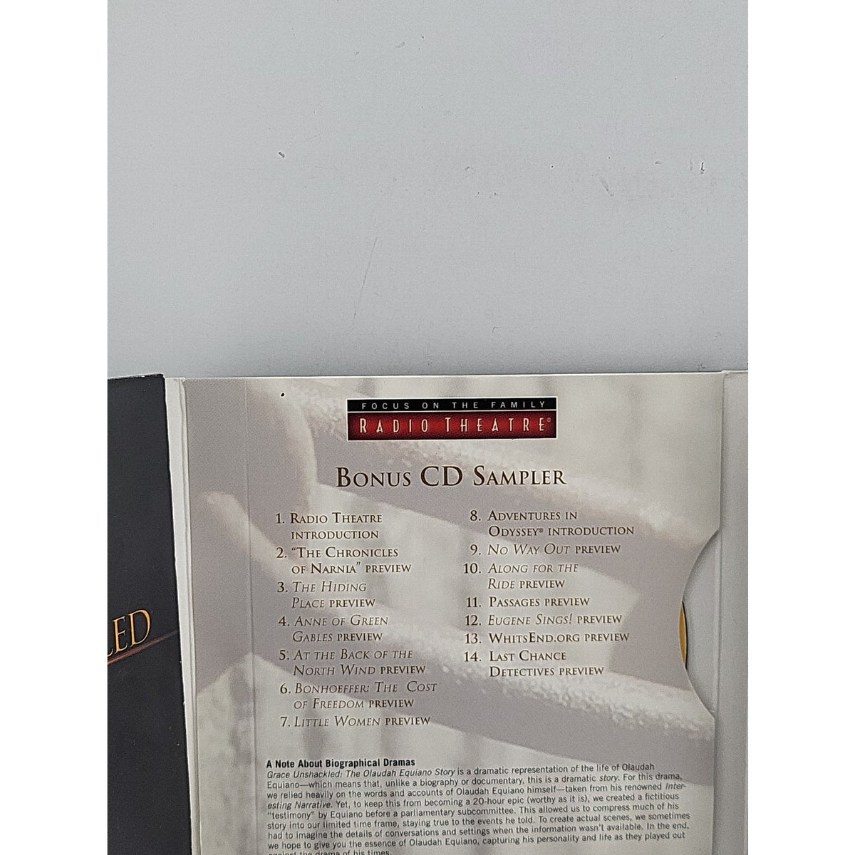 Grace Unshackled The Olaudah Equiano Story CD