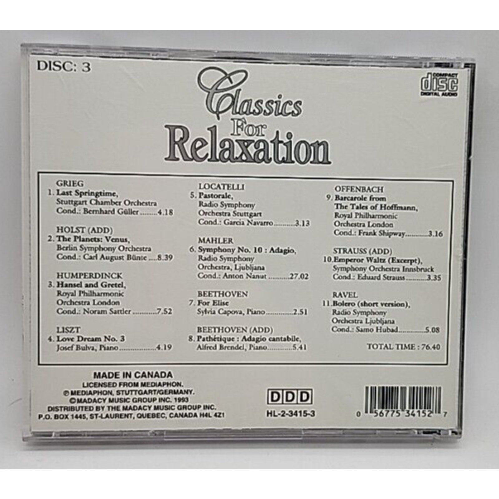Classics For Relaxation [Disc 3] (CD)