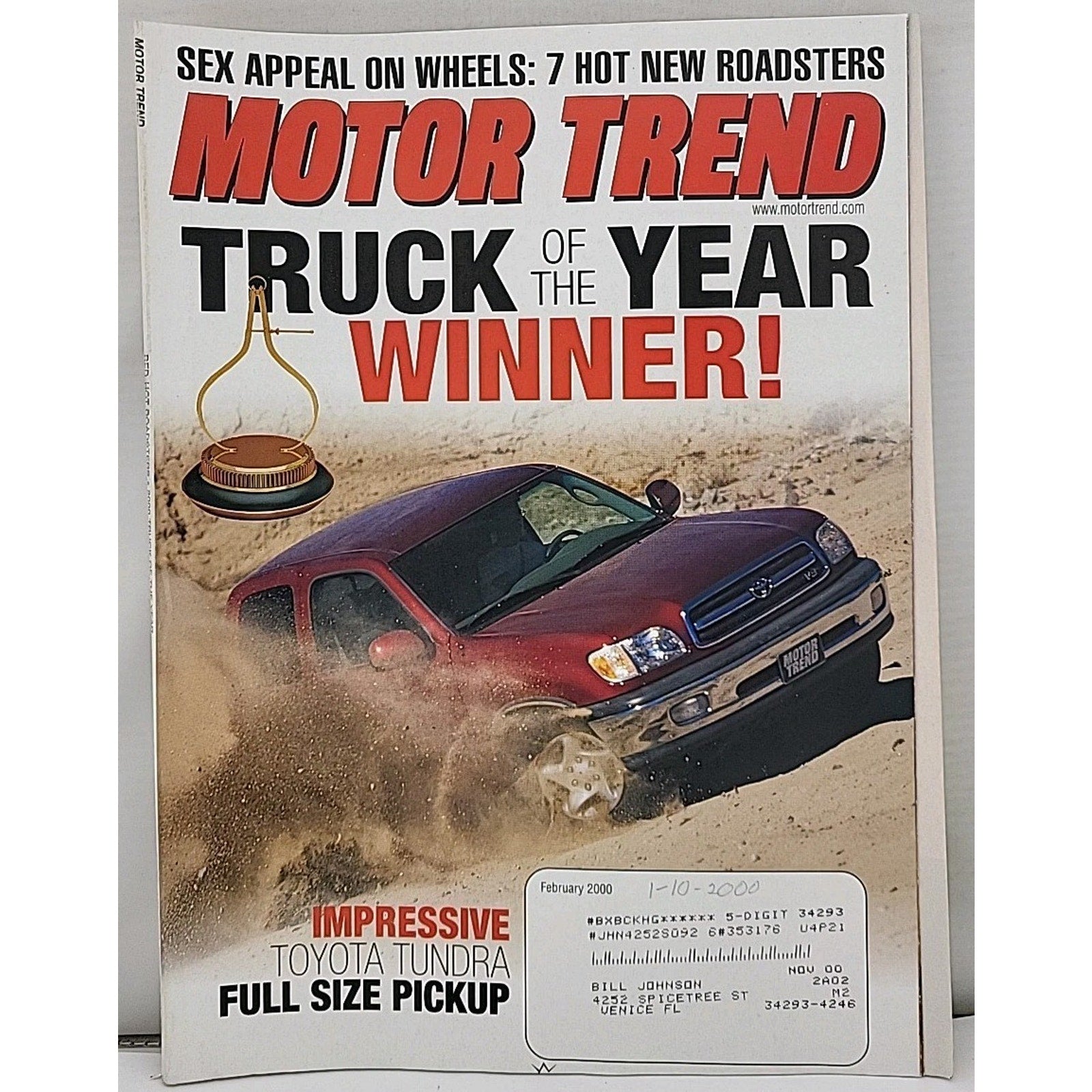 Motor Trend Magazine February 2000 Truck of the Year Winner!