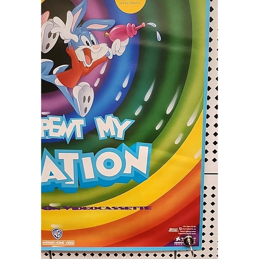 Tiny Toon Adventures How I Spent My Vacation VHS Promo Poster 24" x18"