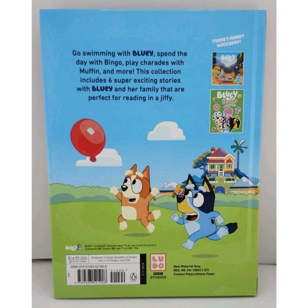 Bluey 5-Minute Stories : 6 Stories in 1 Book? Hooray! by Penguin Young...