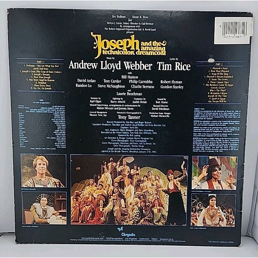 Andrew LloydWebber Joseph And The Amazing Technicolor Dreamcoat Orig Cast FV4138