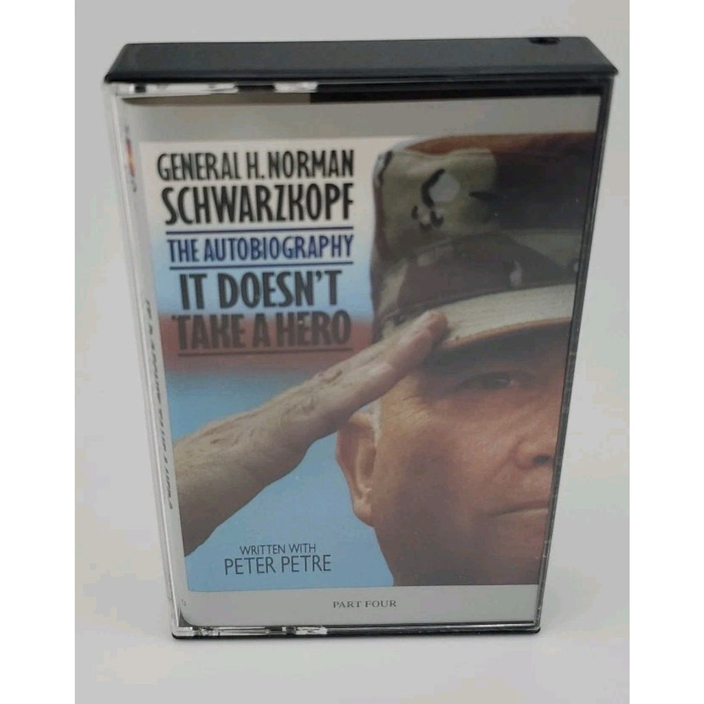 General H. Norman Schwarzkopf It Doesnt Take A Hero 4 Parts Cassette