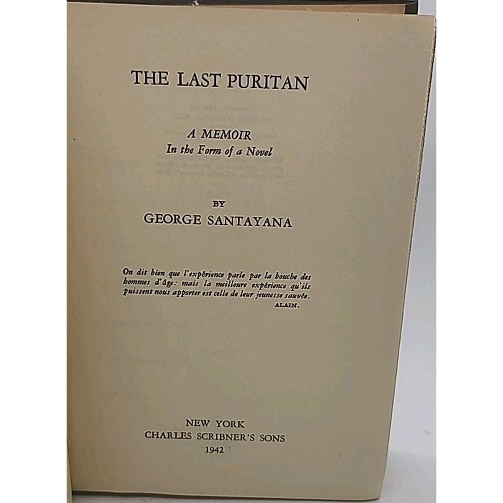 The Last Puritan by George Santayana (Hardcover)