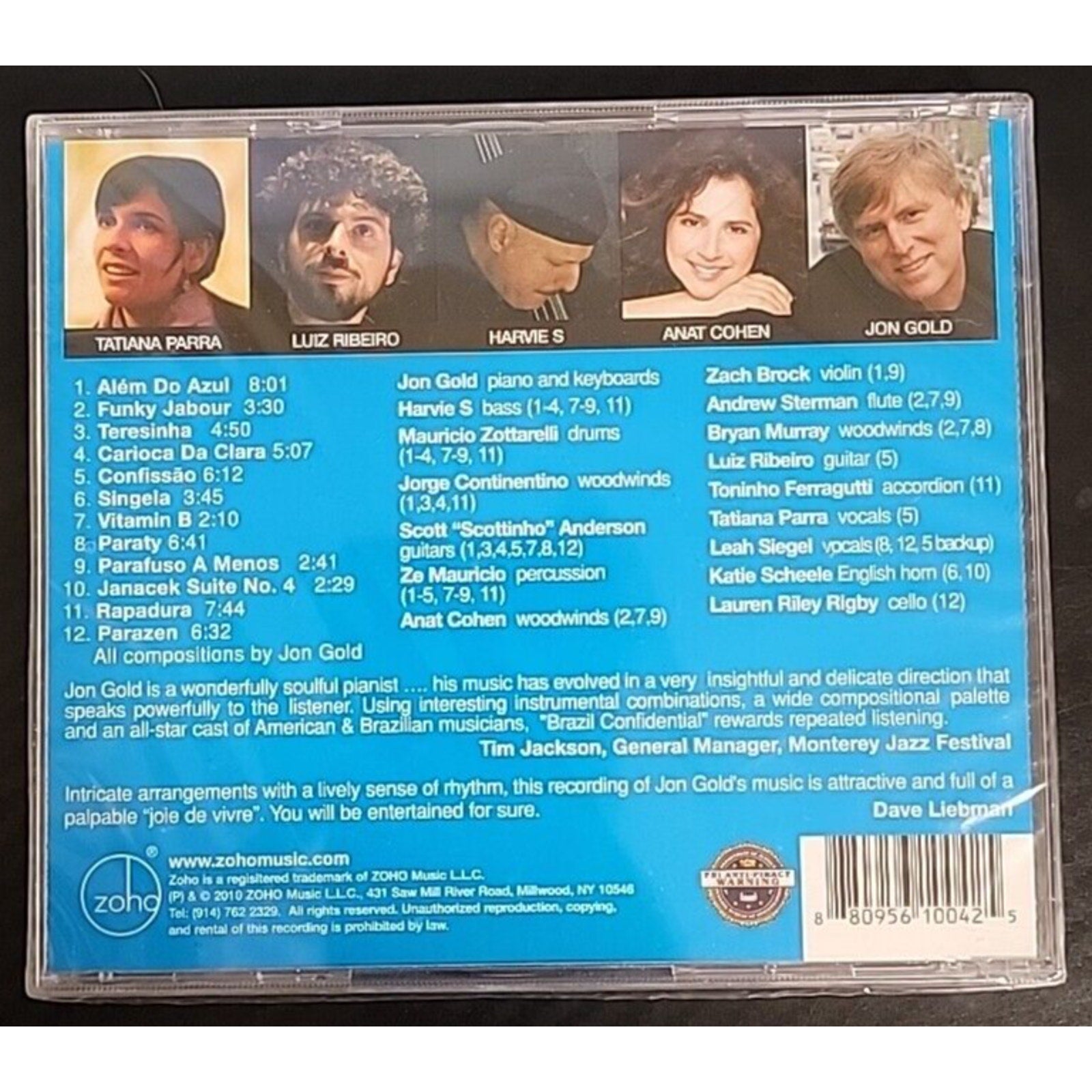 Brazil Confidential by Jon Gold (CD, Apr-2010, Zoho Music) *Brand New*