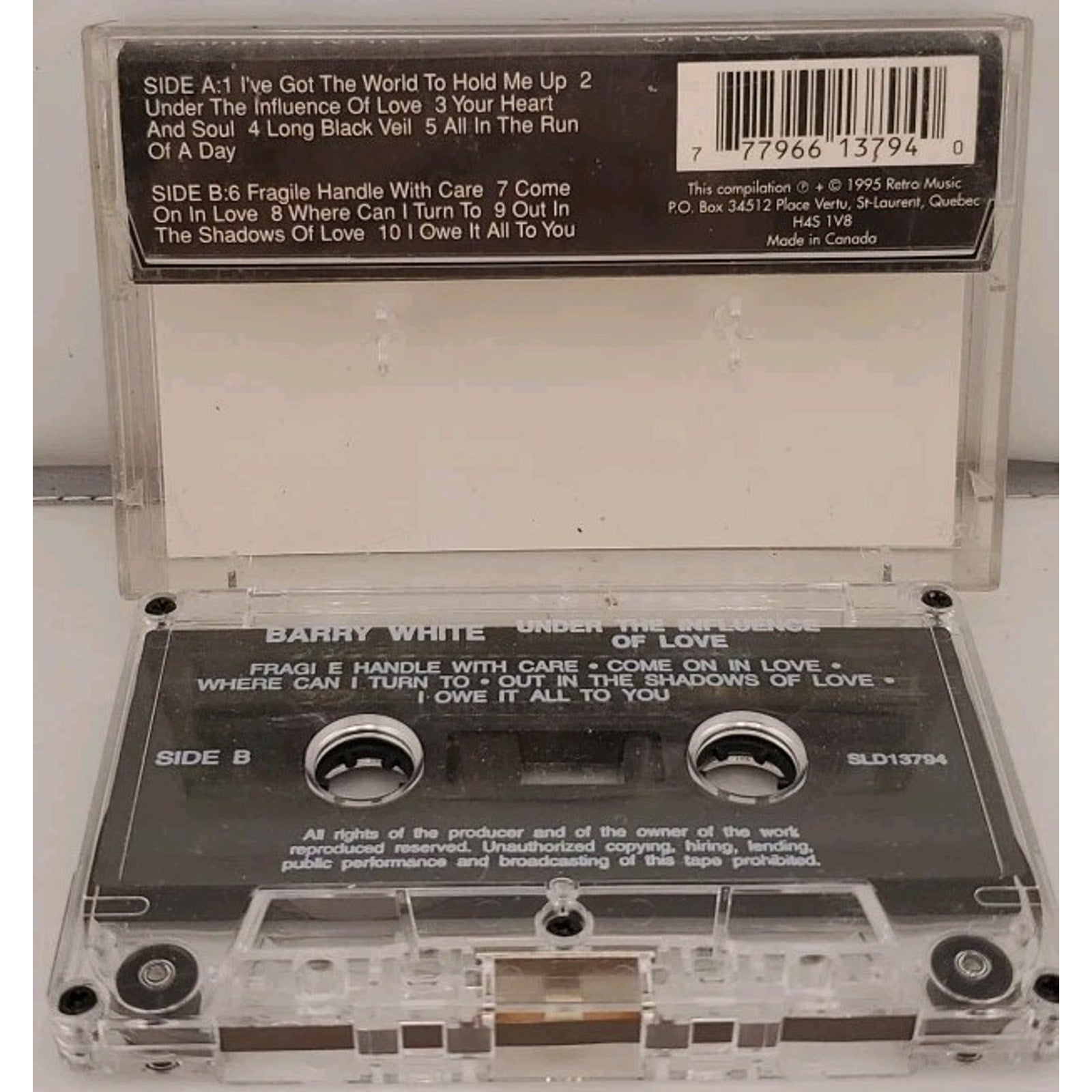 Barry White Under The Influence Of Love (Cassette)