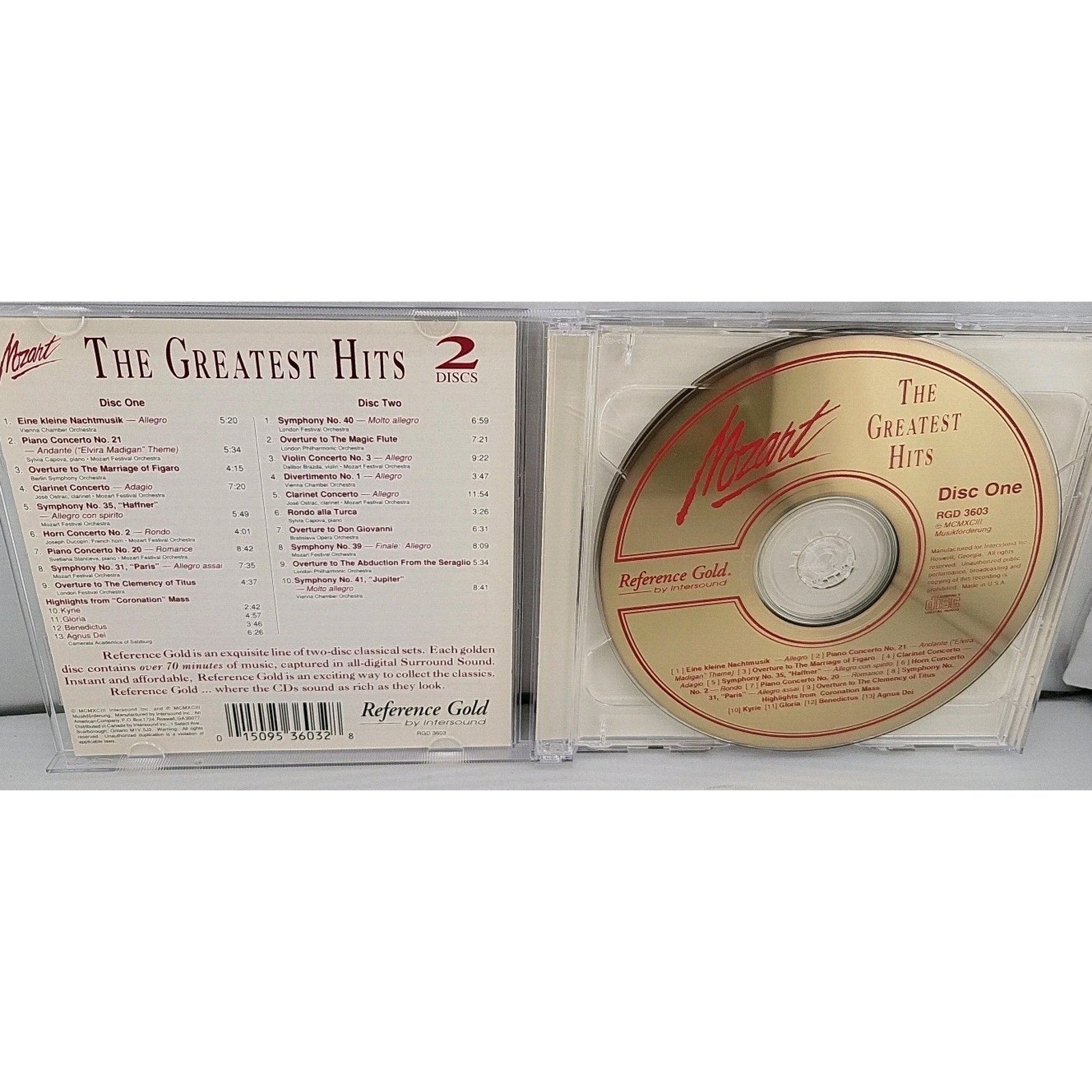 Mozart The Greatest Hits 2 Discs CD