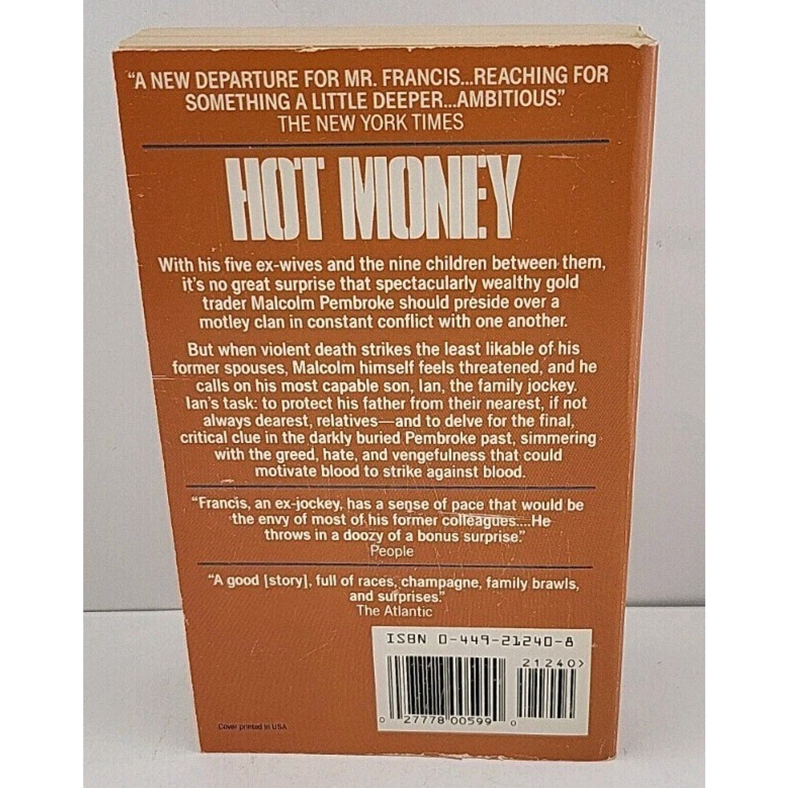 Hot Money by Dick Francis (1989, Mass Market)