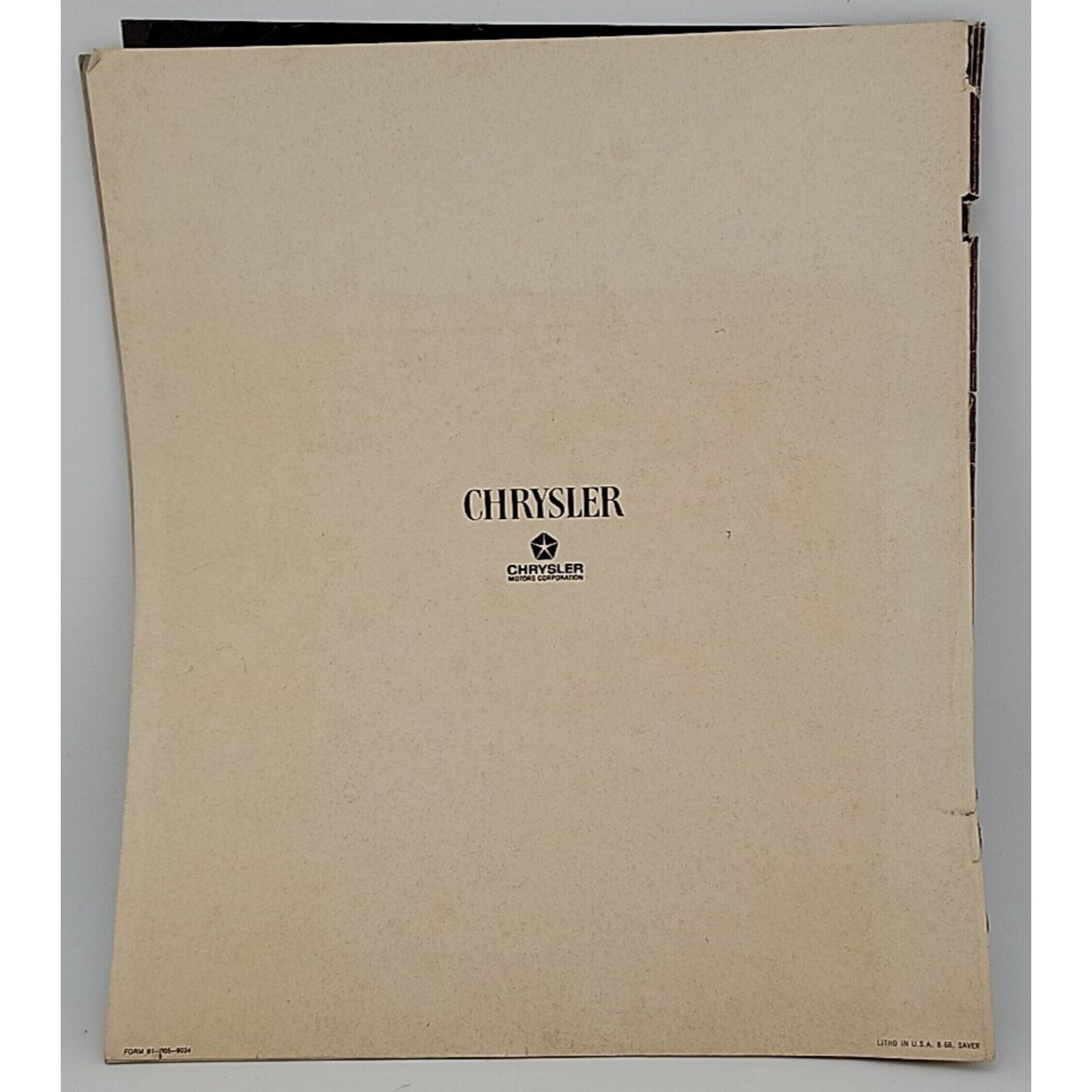 Sales Brochure Catalog Your Next Car: The Great New Chrysler 1969