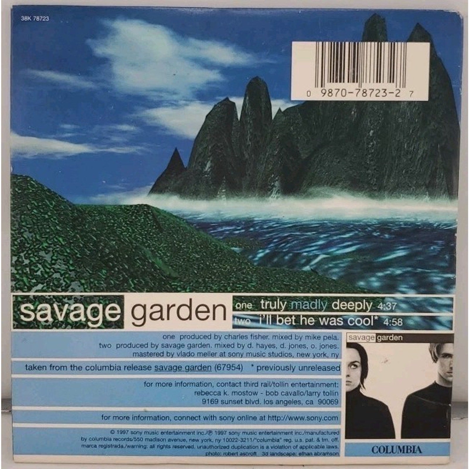Savage Garden Truly Madly Deeply 2 Track CD Single