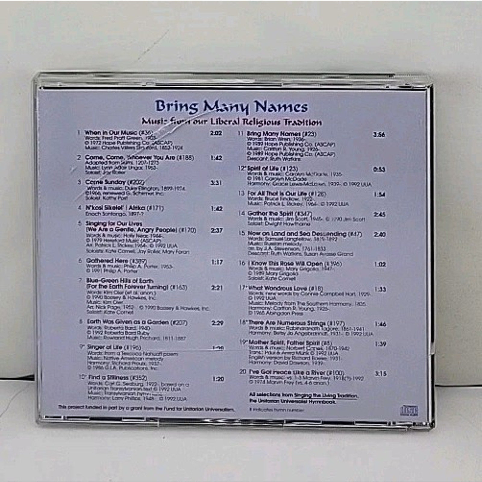 Bring Many Names by Chancel Choir, First Unitarian Church of Oakland (CD, 2008)
