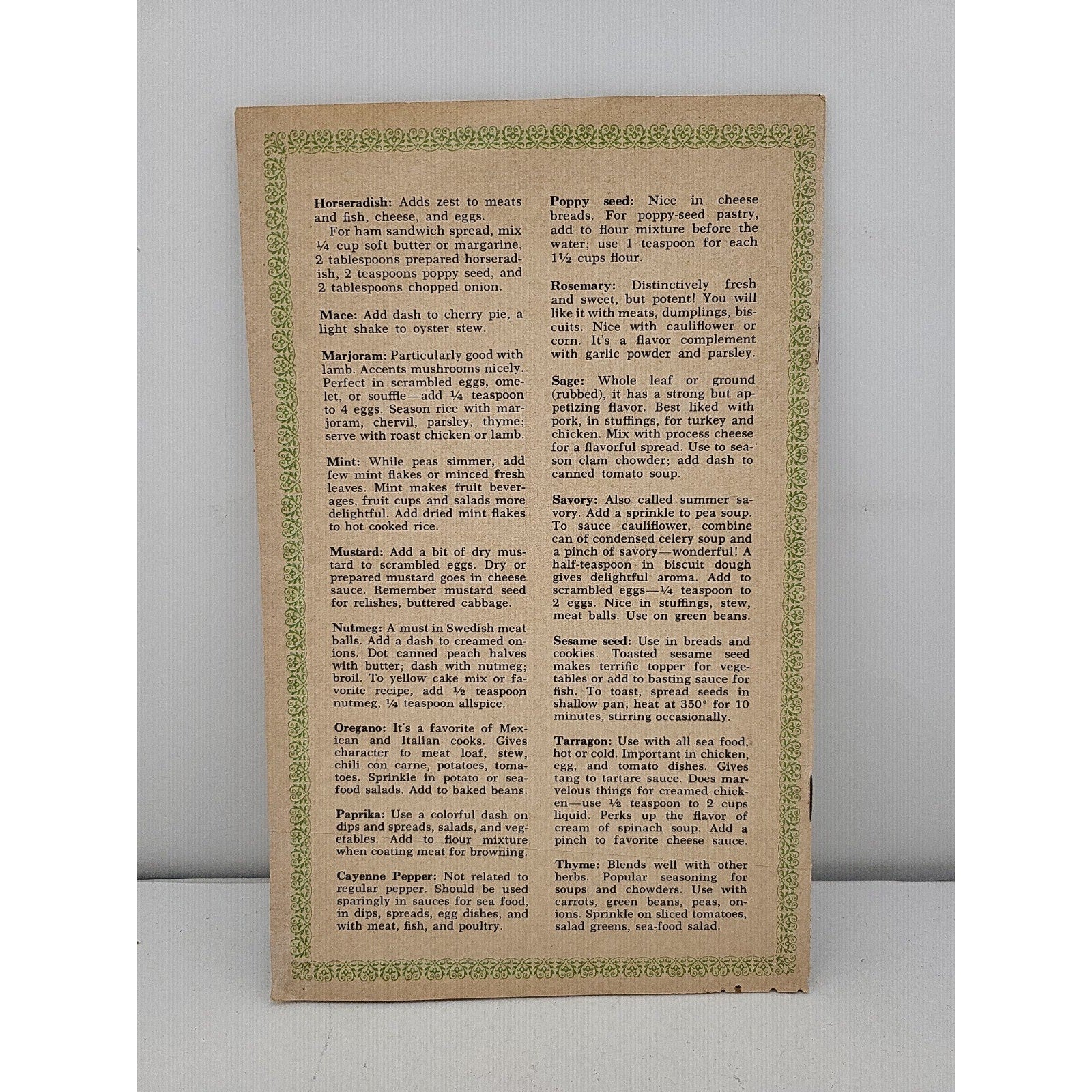 Cook Booklet Better Homes And Gardens Cooking With Herbs And Spices 1967