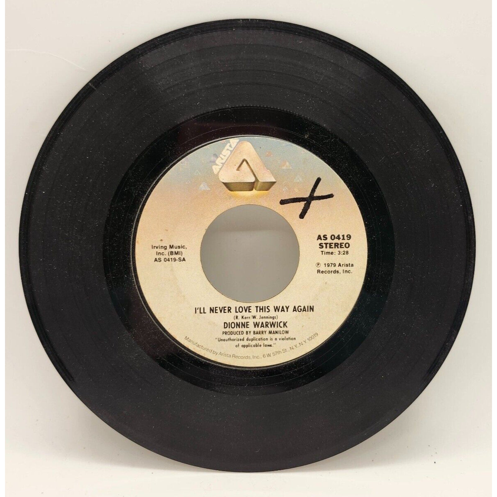 In Your Eyes / I'll Never Love This Way Again by Dionne Warwick (Record) -0419