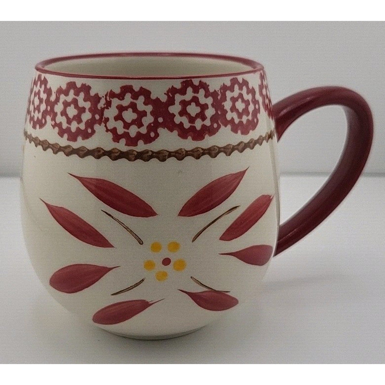 Temp-tations by Tara Old World Cranberry 14oz Mugs Set of 4