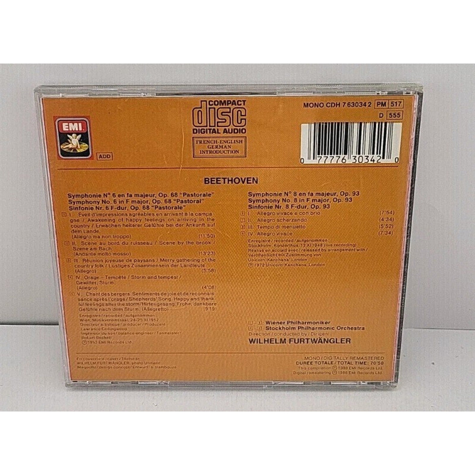 Symphony 6/8 by Ludwig van Beethoven (CD, 2001)