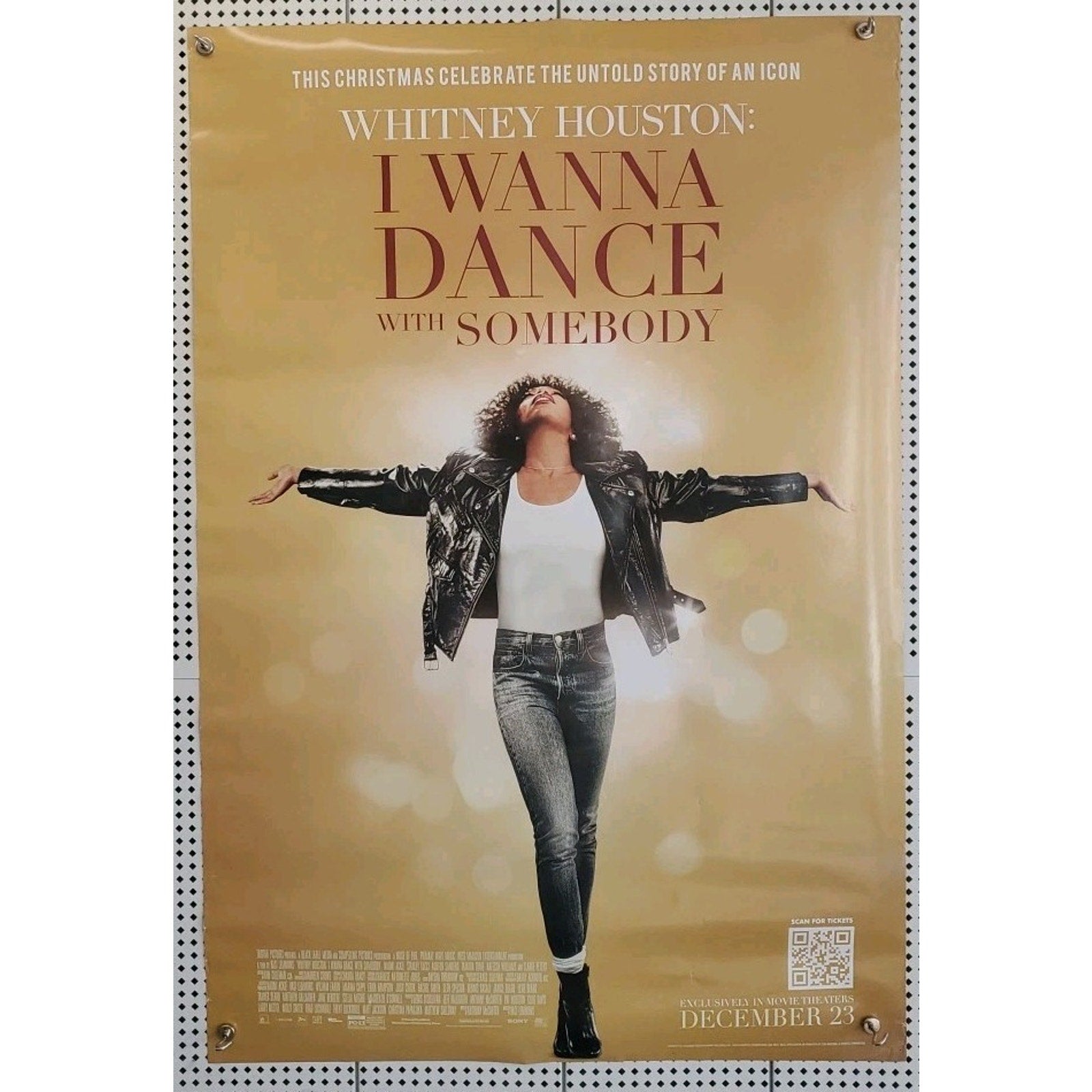 Whitney Houston: I Wanna Dance with Somebody 27" × 40" Movie Poster Official