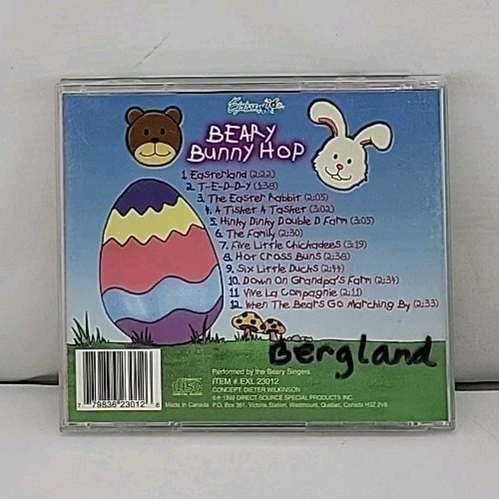 Beary Bunny Hop - Excelsior Kids CD