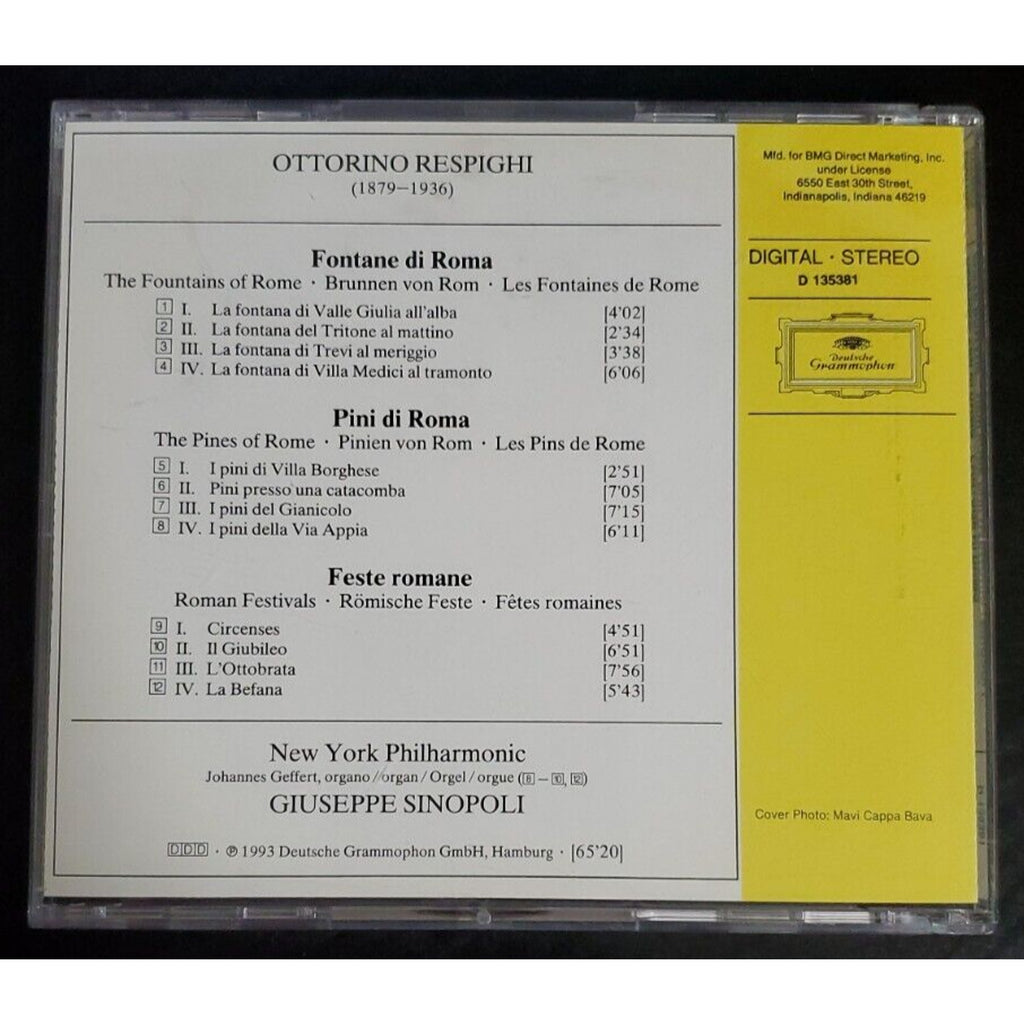 Respighi - Pini Di/Fontane Di Roma - CD - D135381 - Deutsche Grammophon