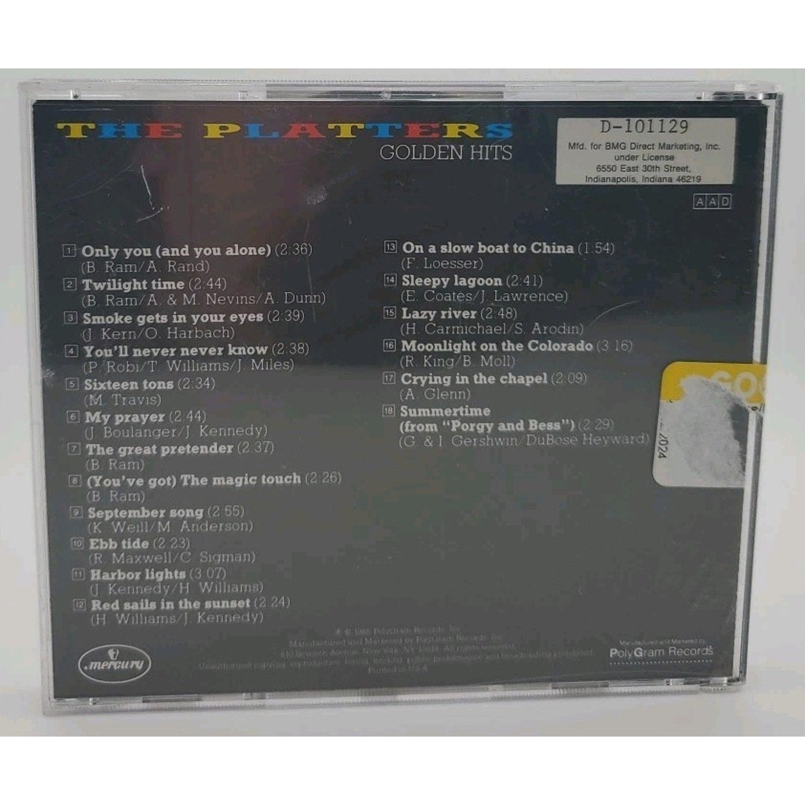 Golden Hits by The Platters (CD, 1990)