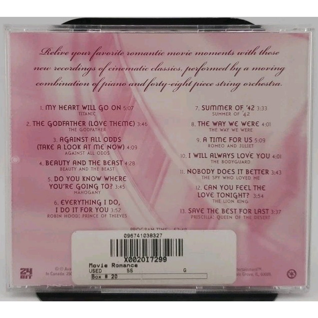 Movie Romance - Piano With String Orchestra CD