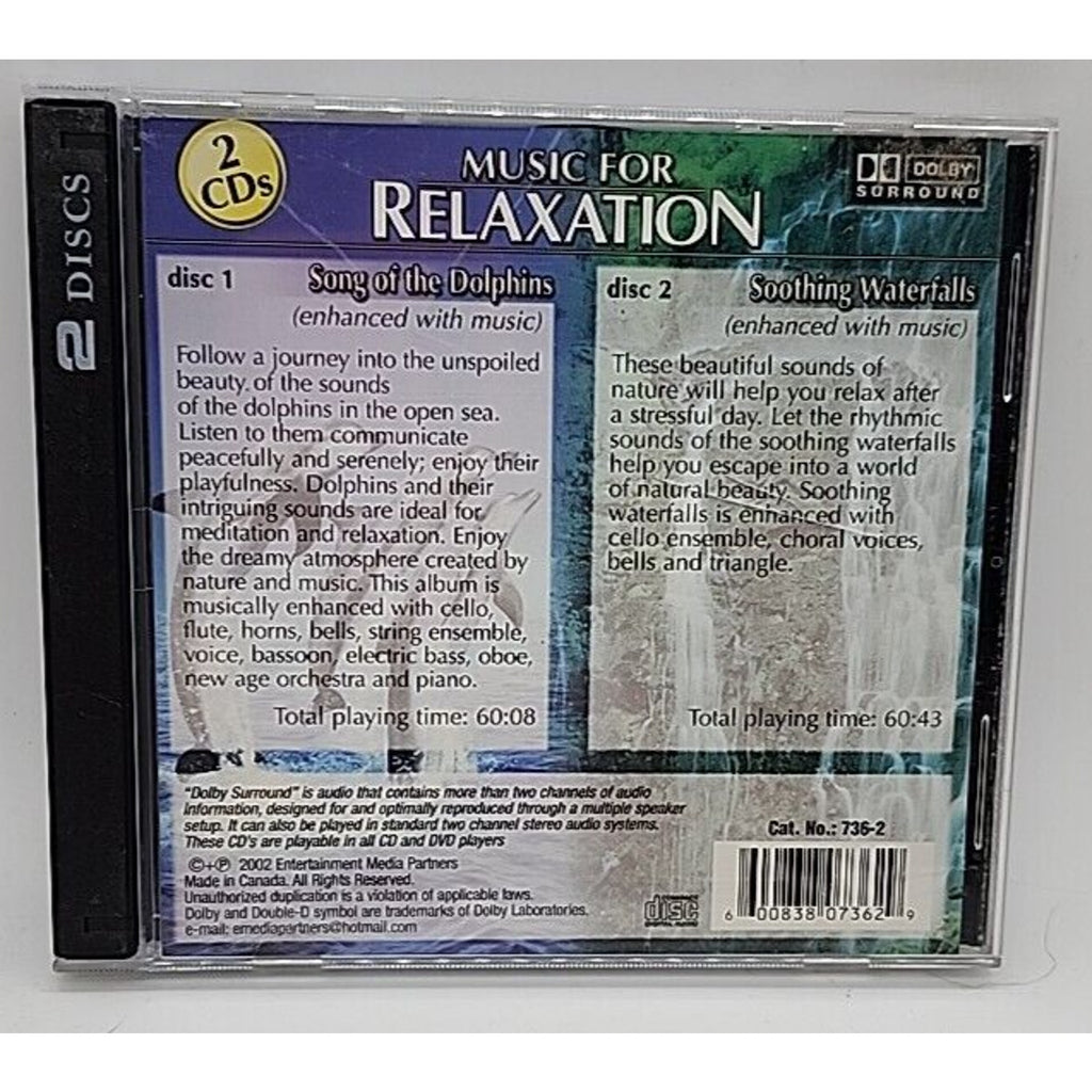 Song of the Dolphin/Soothing Waterfalls by Music for Relaxation (CD, 2003)