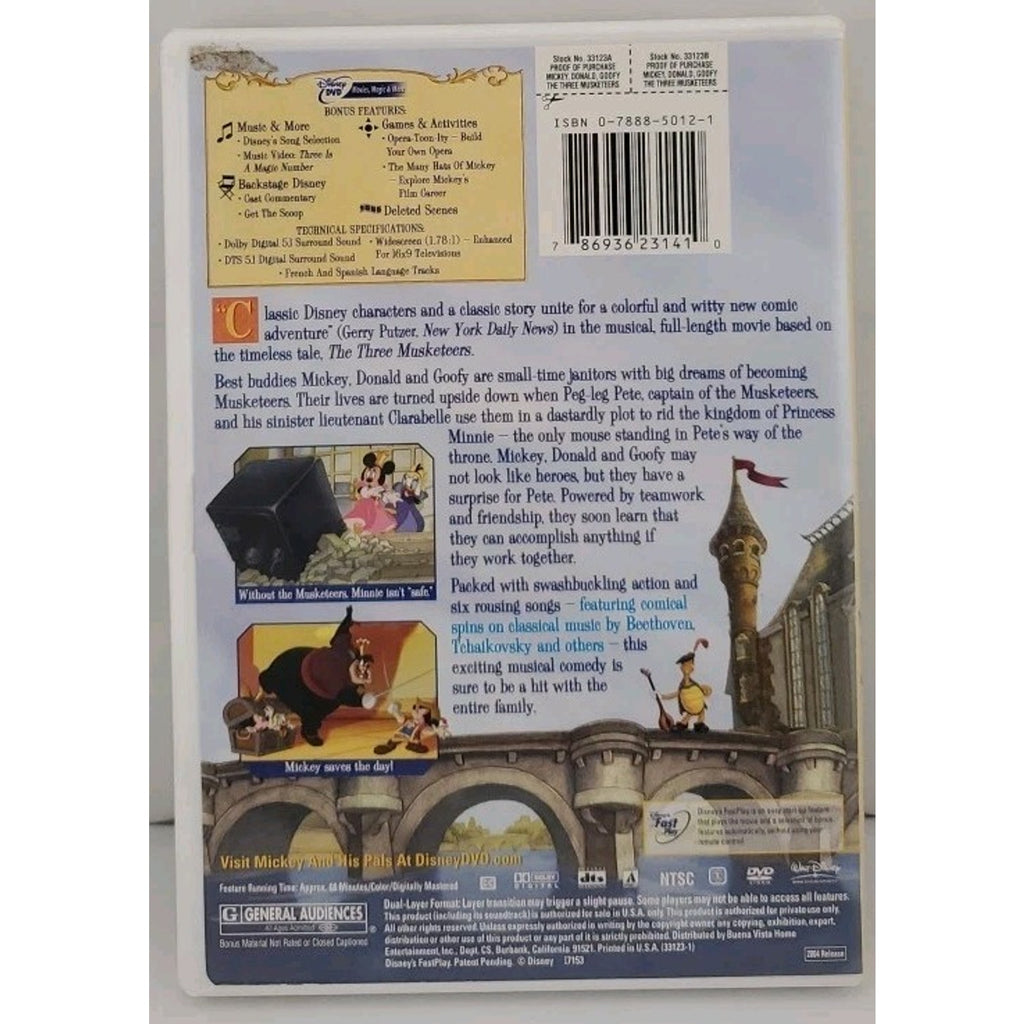 Three Musketeers (DVD, 2003)