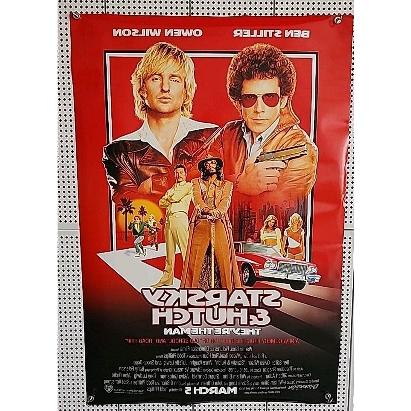 Starsky & Hutch Movie Poster 2 Sided Original 27x40 Ben Stiller Owen Wilson
