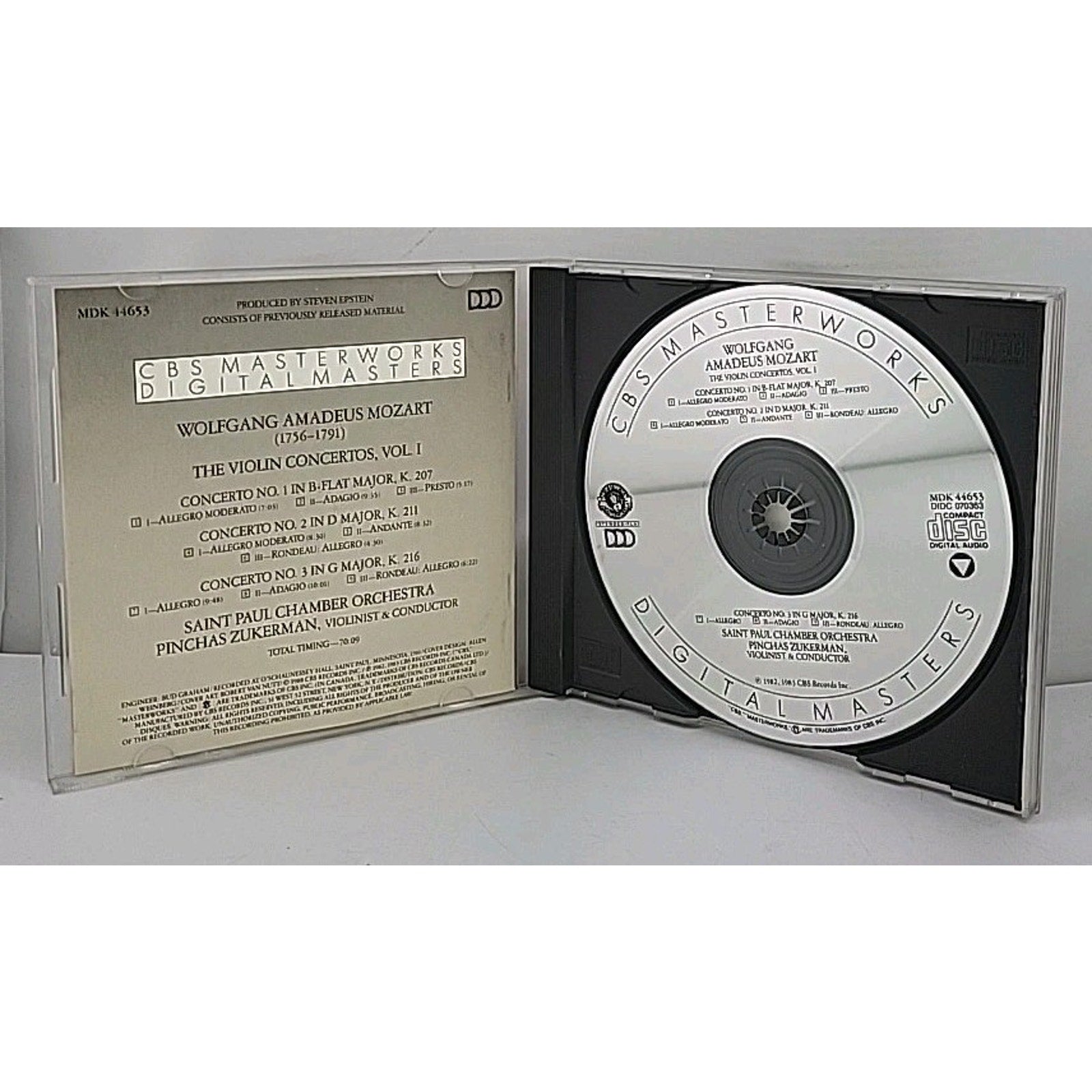 Mozart: Violin Concertos Nos. 1-3 (CD, CBS Records)