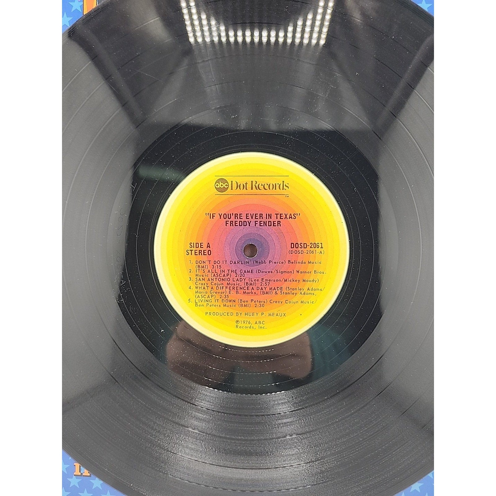 Freddy Fender If You're Ever In Texas 33 RPM LP Record ABC Dot 1976 DOSD-2061