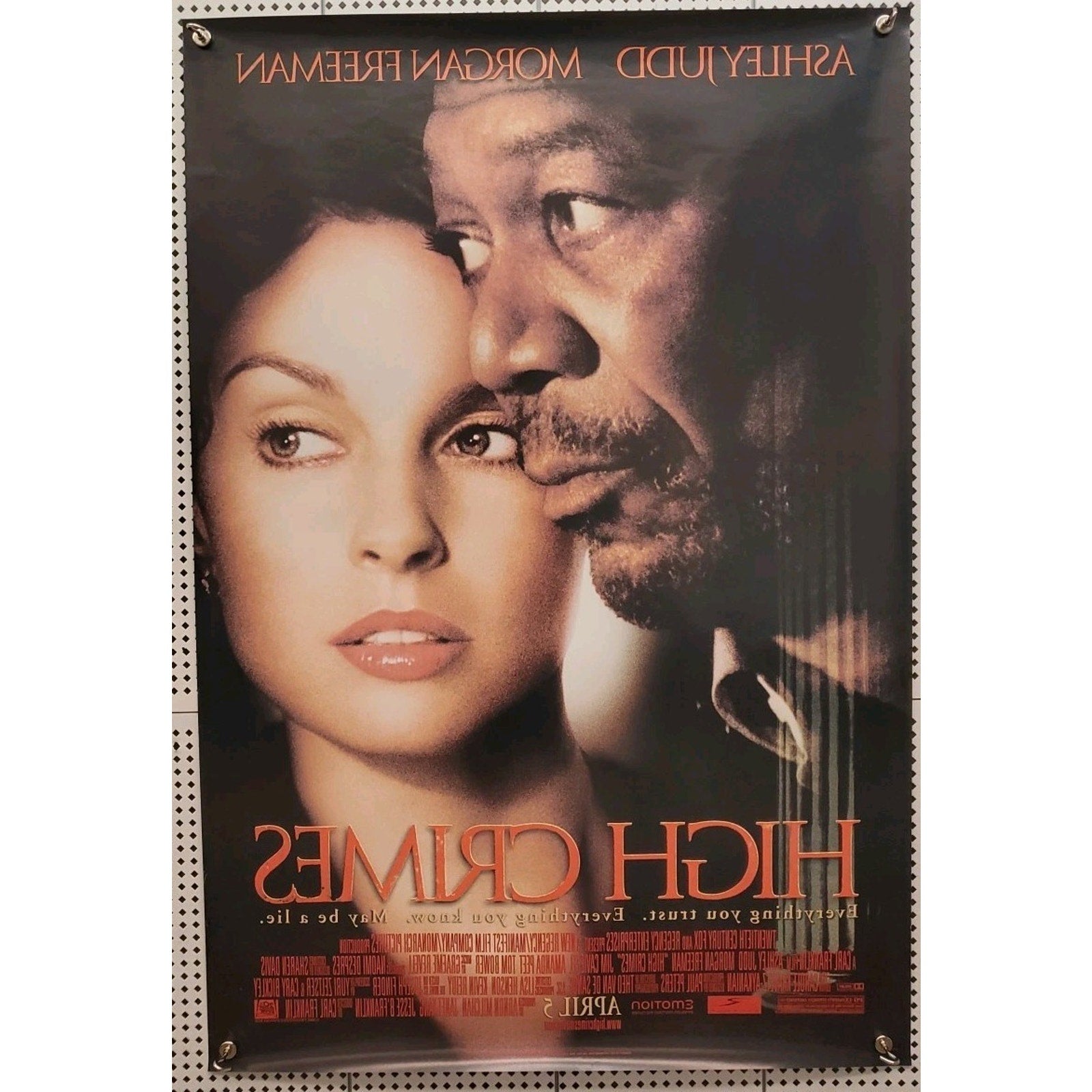 High Crimes Adv. 27x40 Original Double Sided One Sheet Movie Poster Rolled