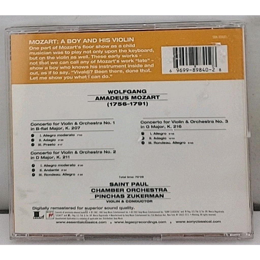 Violin Concerto 1 by W.A. Mozart (CD, 2002)