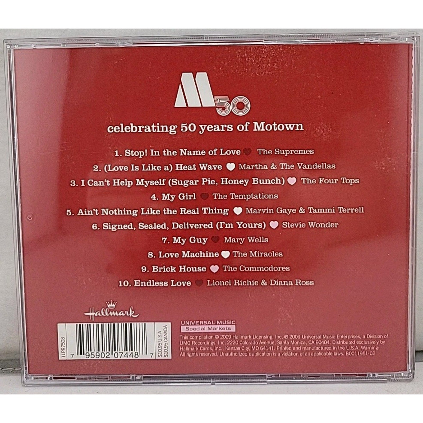 Celebrating 50 Years Of Motown Heart & Soul (CD 2009, Hallmark)