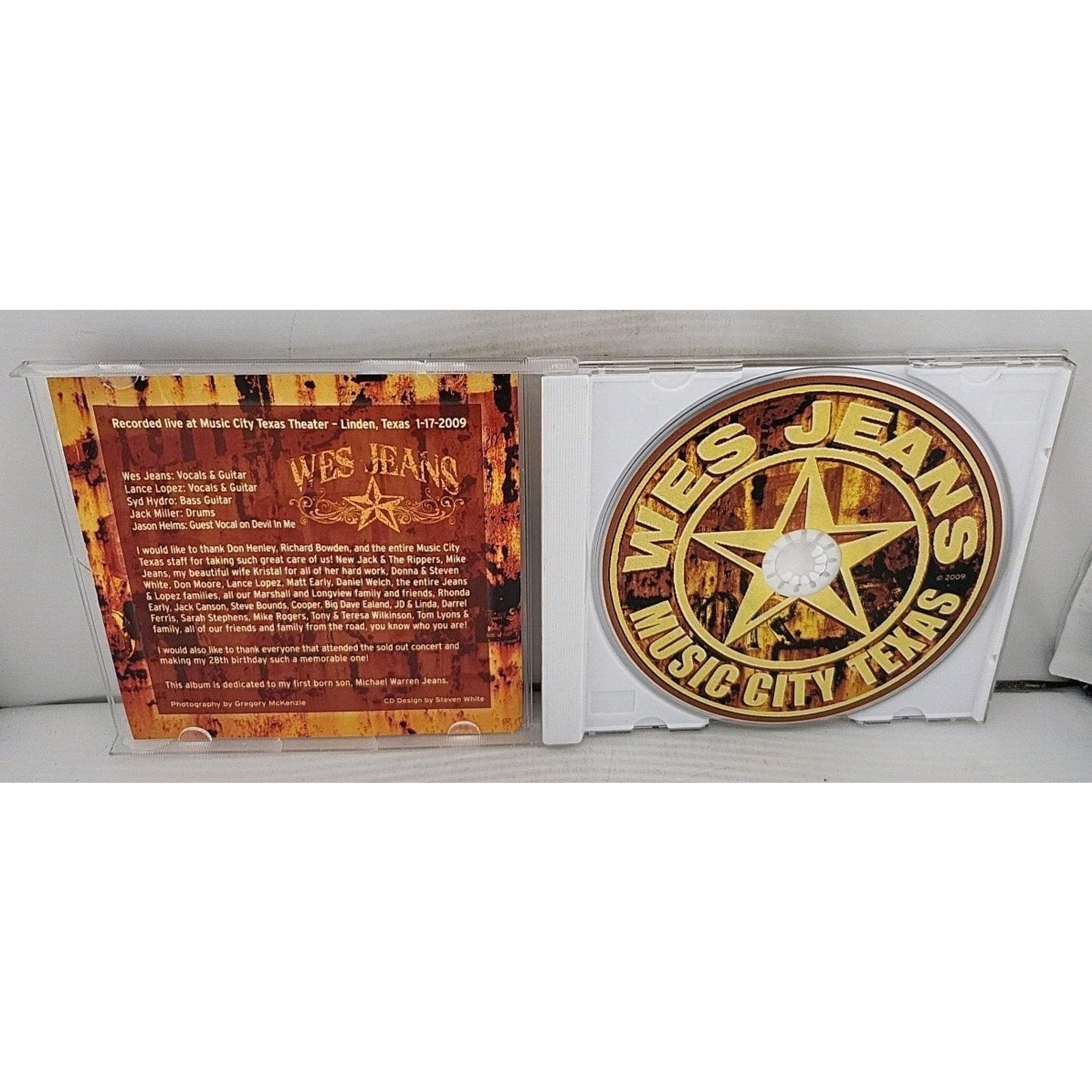 Live at Music City Texas by Wes Jeans (CD, 2009)