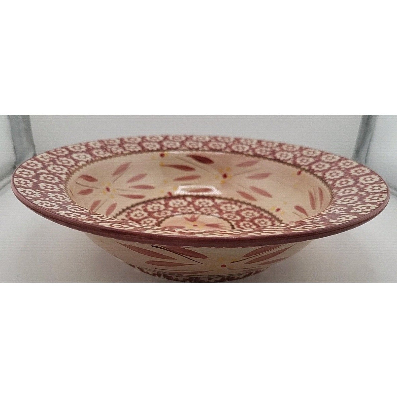 Temptations Old World Red Rim Soup Bowls (3)