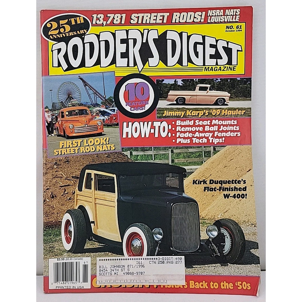 Rodder's Digest Magazine October 1994 Volume 13 Number 61