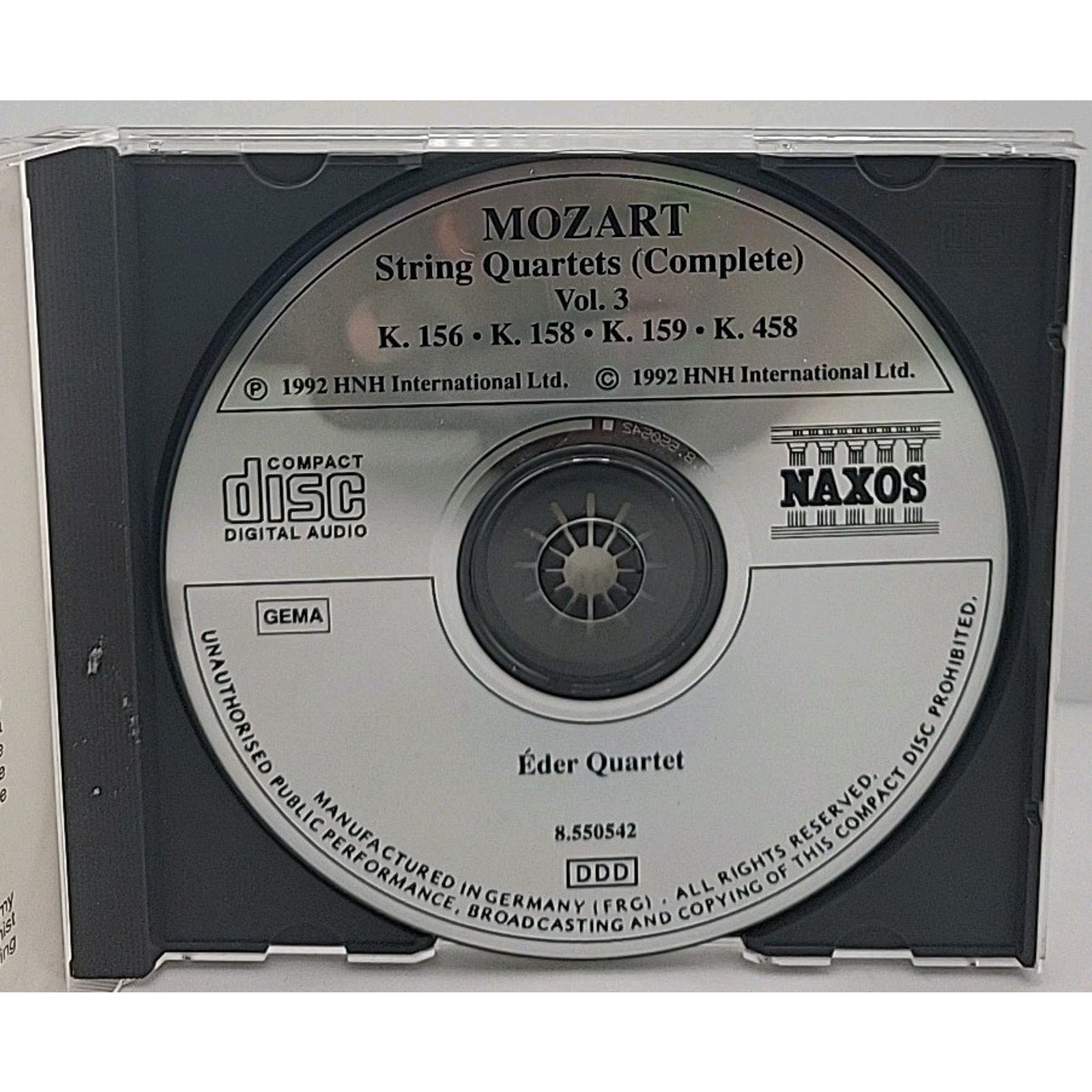 Mozart,W. A., Mozart: String Quartets: Volume 3, Audio CD