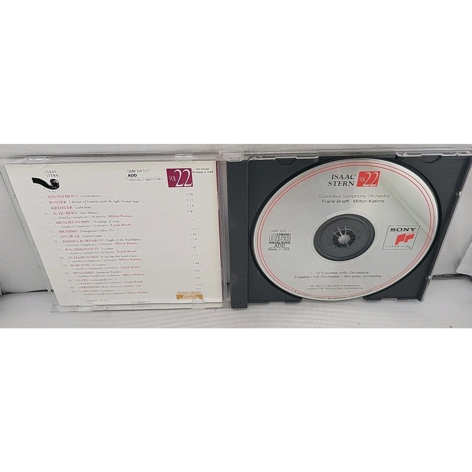 Isaac Stern Presents Encores with Orchestra CD Sony Classical