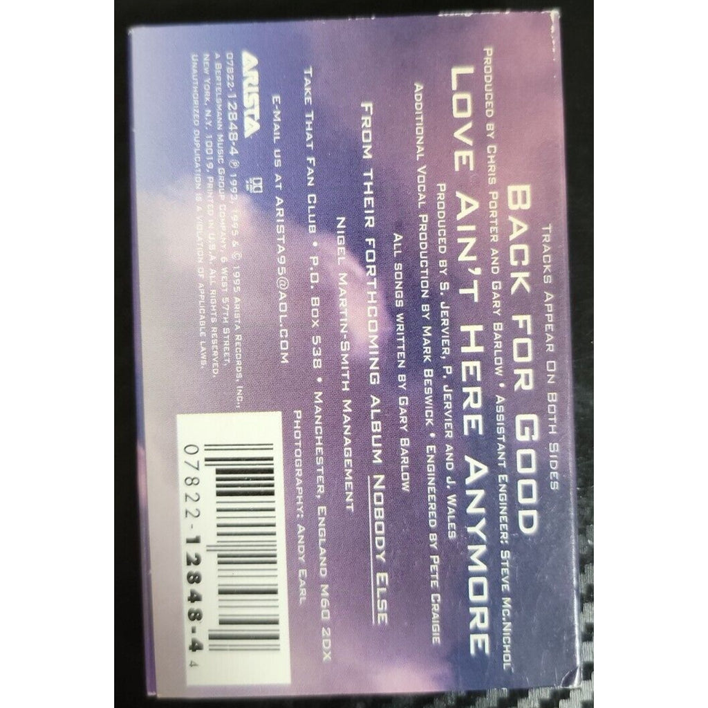 Back for Good [Cassette Single] [Single] by Take That (Cassette, Jul-1995,...