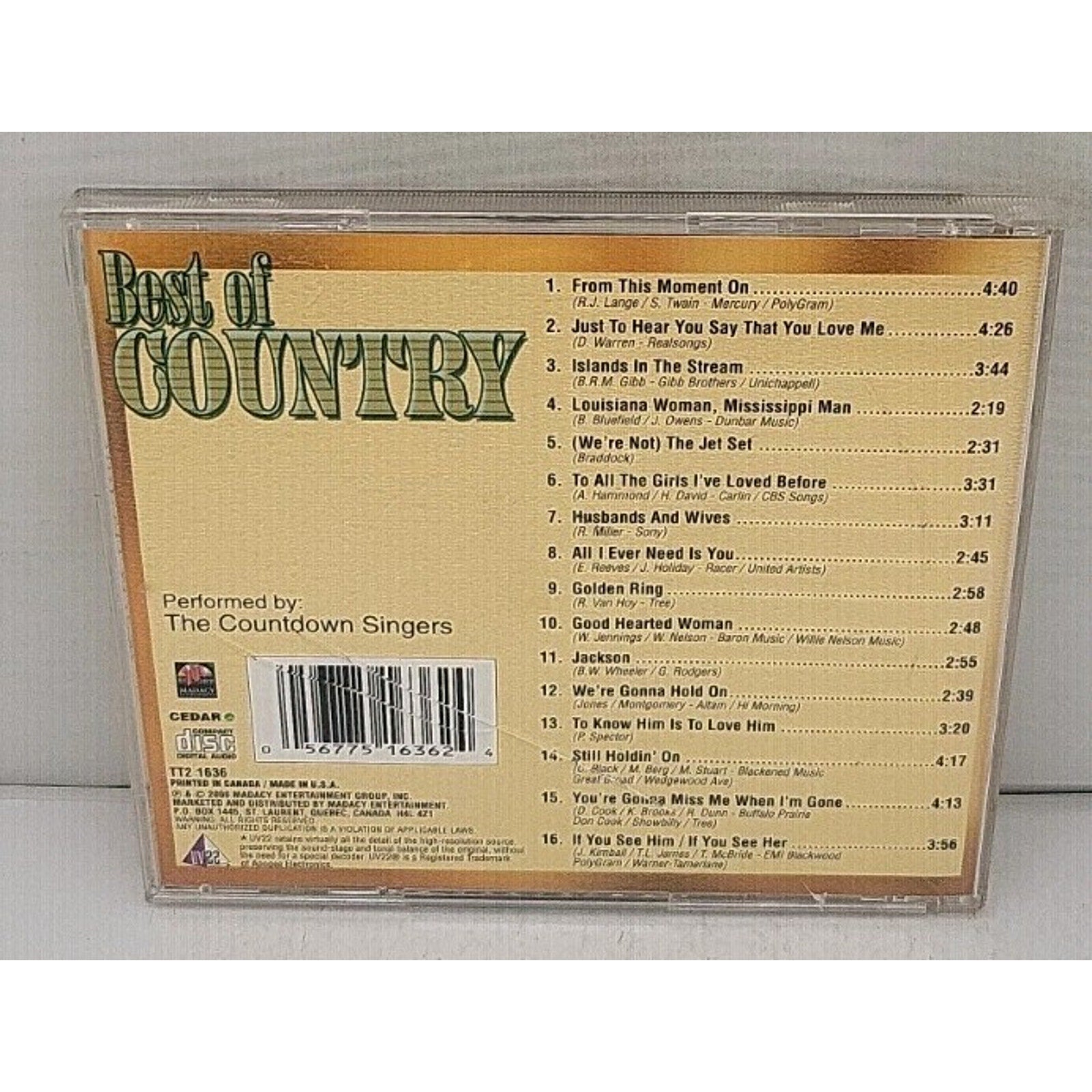 Best of Country by The Countdown Singers (CD, 2000)
