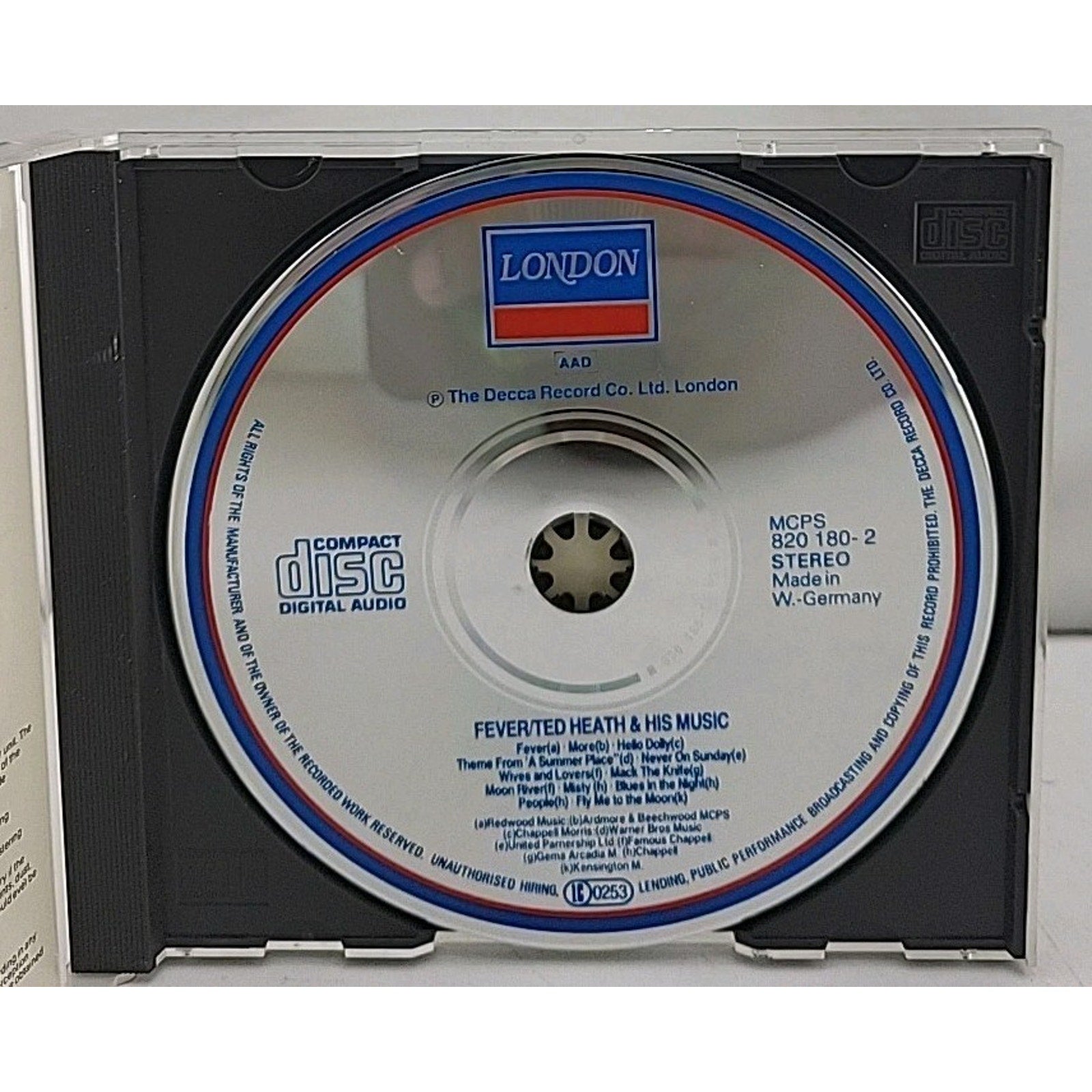 Fever by Ted Heath (CD, Mar-1987, Verve)