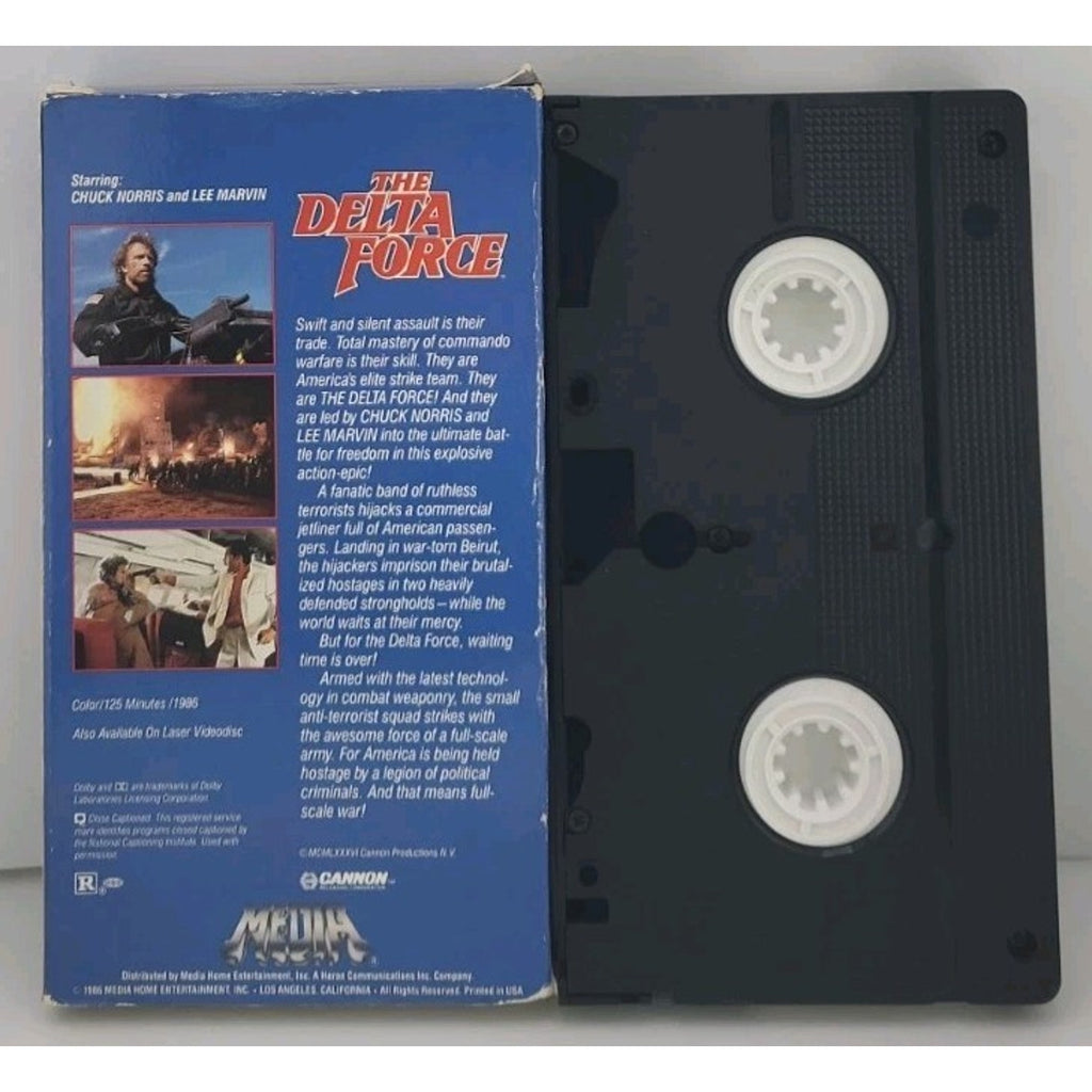 The Delta Force (VHS, 1986) Chuck Norris, Lee Marvin