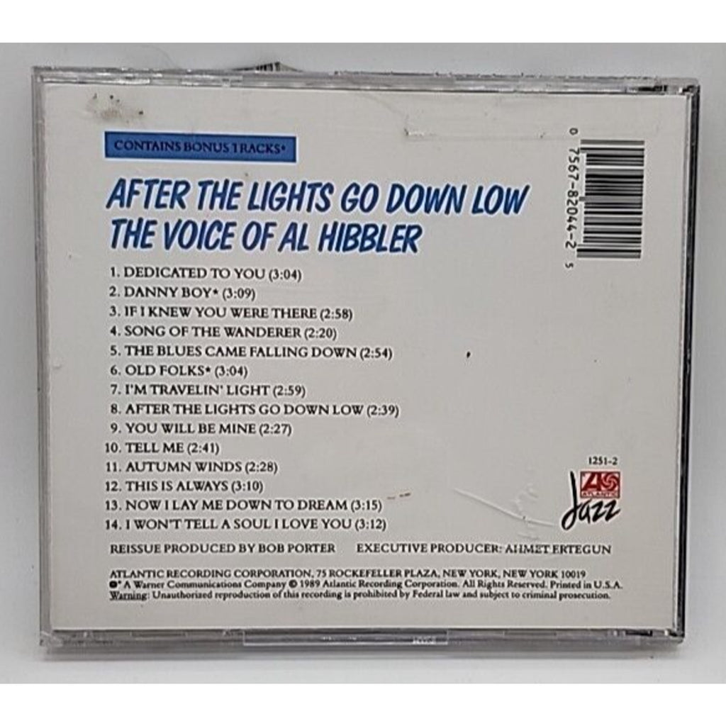 After the Lights Go Down Low by Al Hibbler (CD, Sep-1989, Atlantic (Label))