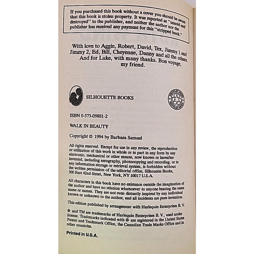 Walk in Beauty by Ruth Wind (1994, Mass Market)