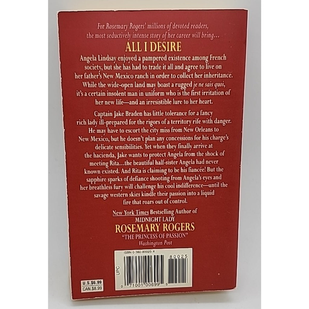 All I Desire by Rosemary Rogers (1999, Trade Paperback)