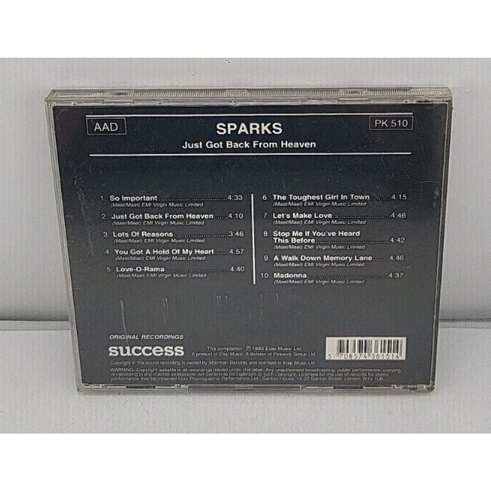 Sparks - Just Got Back From Heaven CD