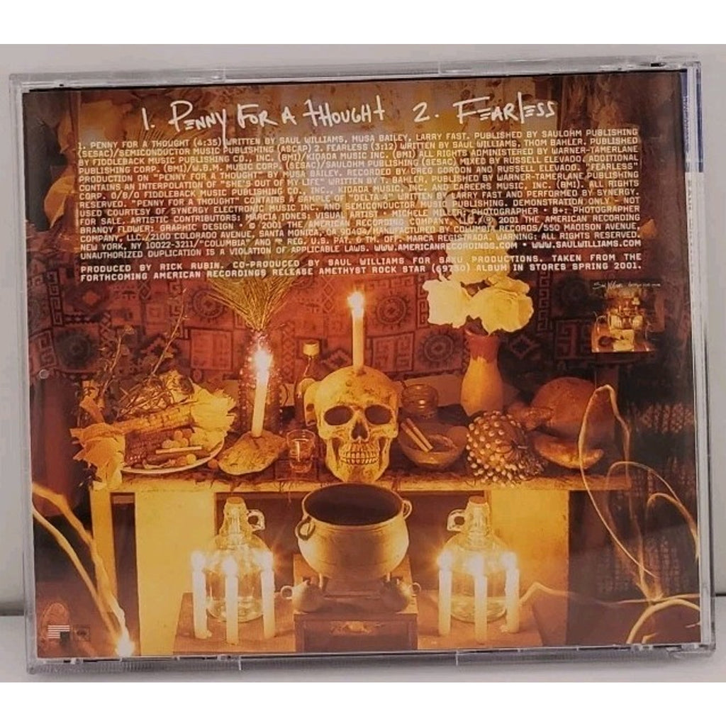 Saul Williams - 2 Song Sampler PROMO CD Single
