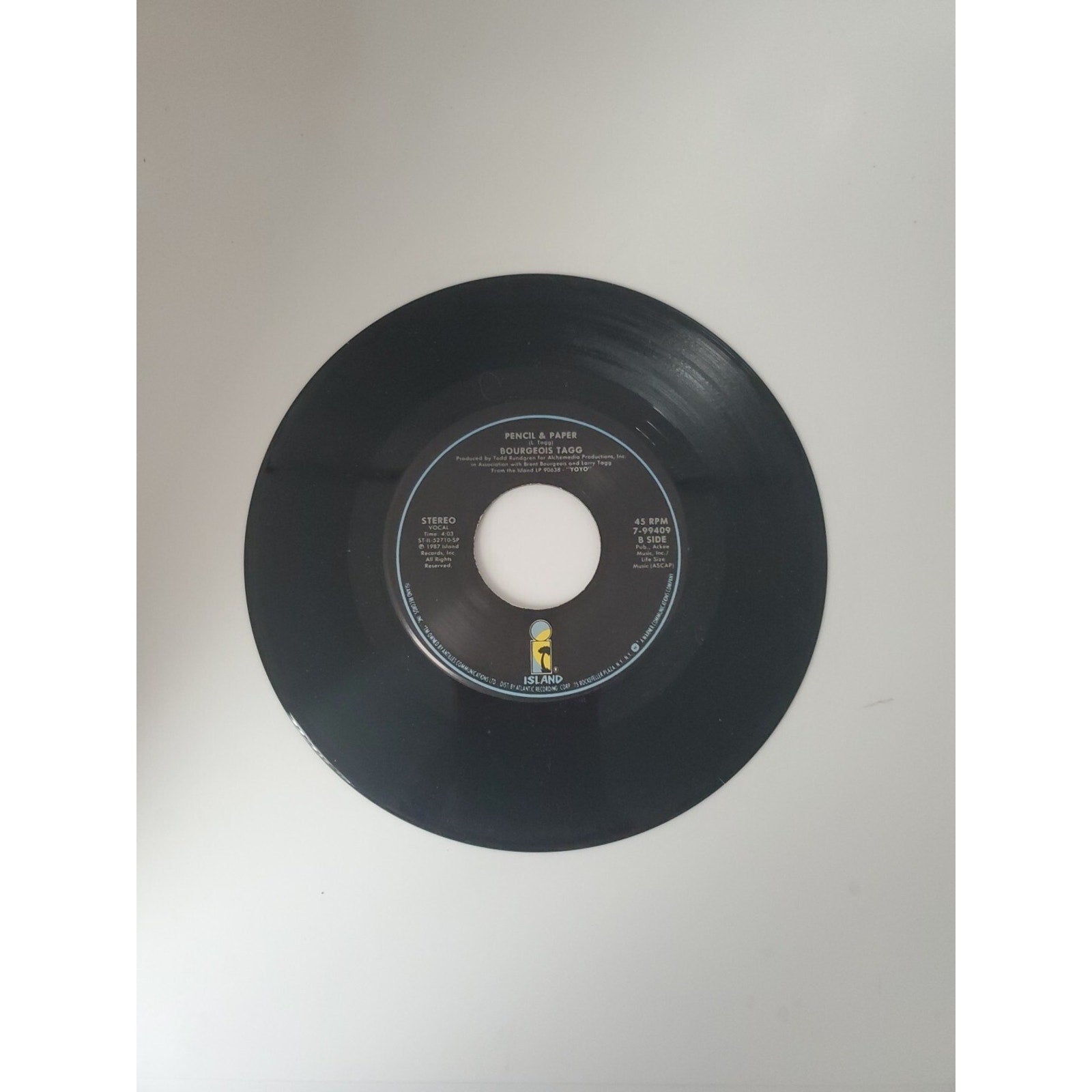 Bourgeois Tagg: I Don't Mind At All / Pencil & Paper (Record)